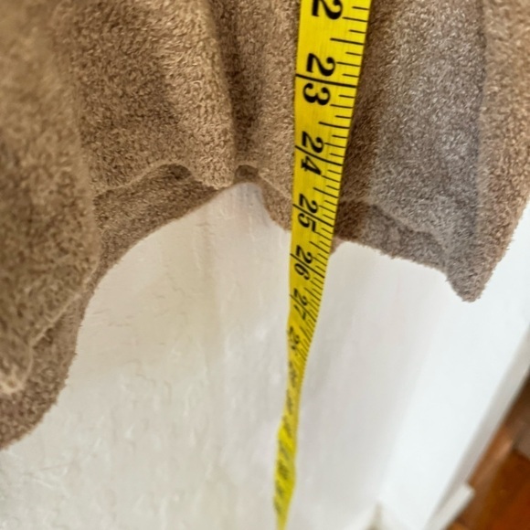 Soft Surroundings Tan Brown Cowl Neck Sherpa Teddy Pullover Sweater S - Picture 7 of 7